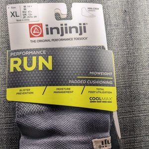 Injinji Running Toe Socks Size XL Mini Crew